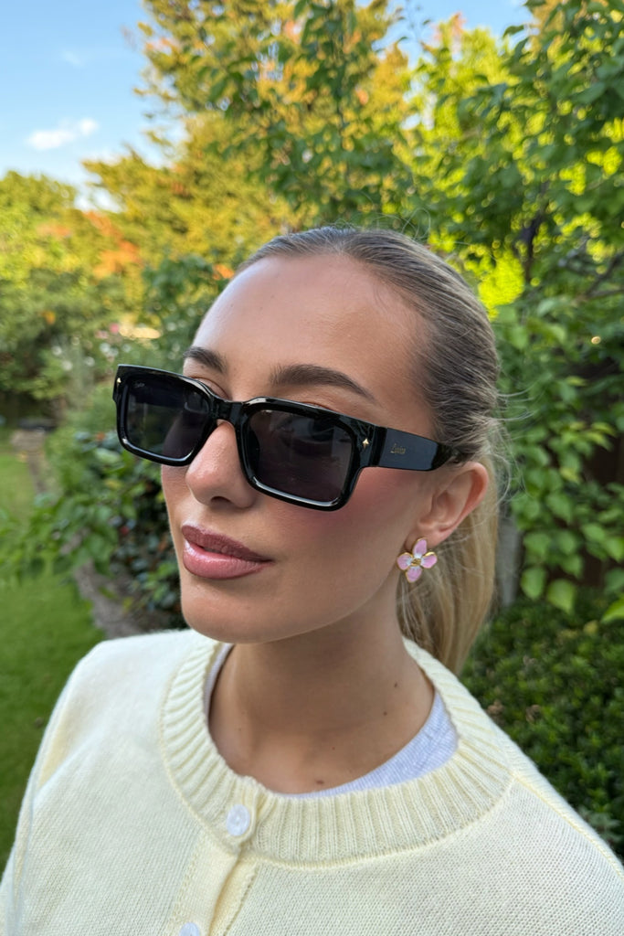 Rectangle Rim For Photo BLACK RECTANGLE RIM SUNGLASSES – Minnies Boutique