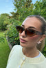 LIGHT BRONZE OVAL SUNGLASSES