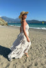 CHAMPAGNE COTTON TIERED MAXI DRESS
