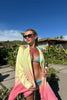 PREMIUM OVERSIZED YELLOW OMBRE SHIRT WITH HAND BEADED DETAIL