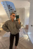 BROWN CHECKED BOMBER JACKET