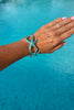 AQUA AND SILVER STARFISH BRACELET