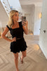 BLACK FRILLED SKORT CO-ORD