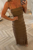 MOCCA STRETCH LACE MAXI DRESS