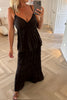 DARK BROWN MAXI SKIRT AND CAMI TOP CO-ORD