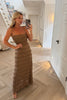 MOCCA STRETCH LACE MAXI DRESS