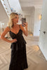 DARK BROWN MAXI SKIRT AND CAMI TOP CO-ORD