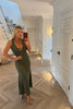 KHAKI STRETCH LACE MIDAXI WITH BODYSUIT