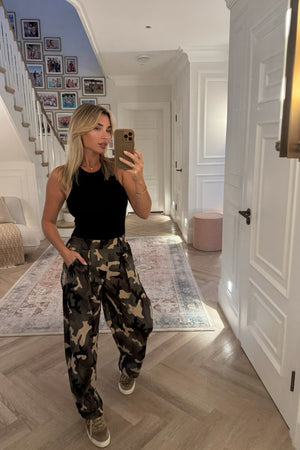 KHAKI CAM0 TROUSERS