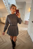 SOFT KNIT GREY CARDIGAN AND SKIRT CO-ORD