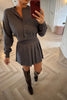 SOFT KNIT GREY CARDIGAN AND SKIRT CO-ORD