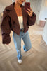WINE TRENCH BOMBER JACKET