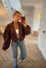 WINE TRENCH BOMBER JACKET