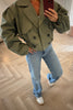 KHAKI TRENCH BOMBER JACKET