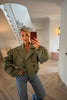 KHAKI TRENCH BOMBER JACKET