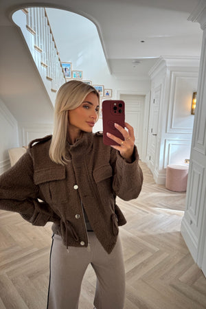 SOFT BROWN TEDDY JACKET