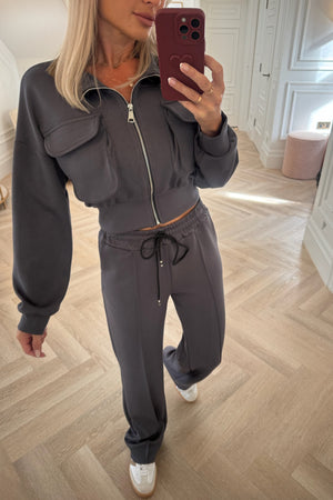 GREY SOFT STRECH TROUSER CO-ORD