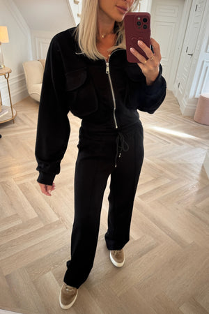 BLACK SOFT STRECH TROUSER CO-ORD