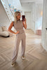 MINK WITH BLACK TRIM SOFT KNIT CO-ORD