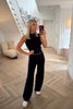 NAVY WITH WHITE TRIM SOFT KNIT CO-ORD