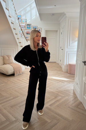 BLACK SOFT STRECH TROUSER CO-ORD