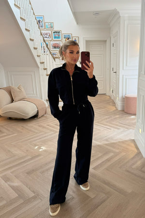 NAVY SOFT STRETCH TROUSER CO-ORD