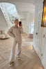 BEIGE SOFT KNIT JUMPER AND TROUSER CO-ORD