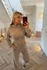 SOFT MINK ACID WASH HODDIE AND TROUSER CO-ORD