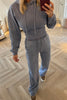 BLUE ACID WASH HODDIE AND TROUSER CO-ORD