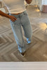 LIGHT DENIM WIDE LEG JEANS
