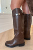 BROWN KNEE LENGTH BOOTS