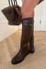 BROWN KNEE LENGTH BOOTS