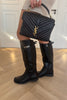 BLACK KNEE LENGTH BOOTS