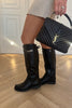 BLACK KNEE LENGTH BOOTS