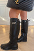 BLACK KNEE LENGTH BOOTS
