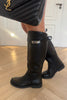 BLACK KNEE LENGTH RIDING BOOTS