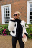 MYNELLY PREMIUM CREAM AND BLACK FAUX FUR JACKET