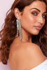 DIAMANTE LONG DROP EARINGS